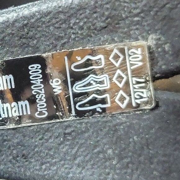 Crocs Womens Size 6 Black Sanrah Embellished Wedge Thong Sandals 204009 - Picture 9 of 9